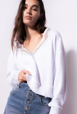 Jeans|PINKO Short A Boutons Depareilles Delavage Clair Moyen