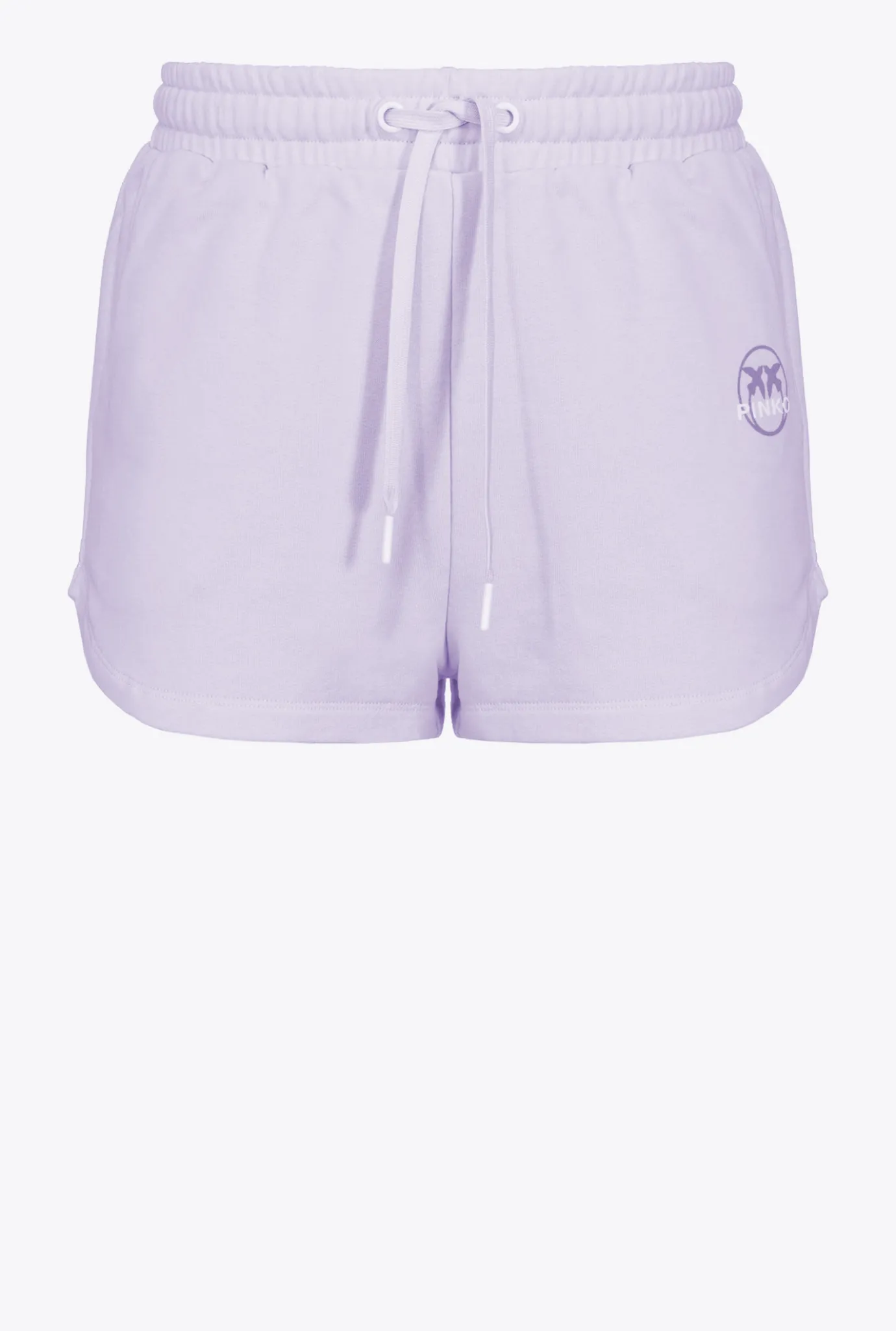 Tailleurs Et Ensembles|PINKO Short A Logo Imprime Lilas - Sorbet Clair