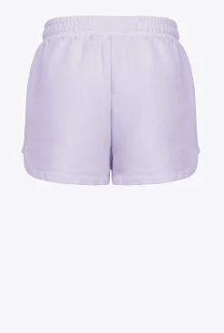 Tailleurs Et Ensembles|PINKO Short A Logo Imprime Lilas - Sorbet Clair