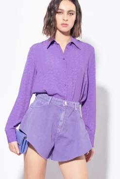 Jeans|PINKO Short Butterfly En Bull Lilas Lavande