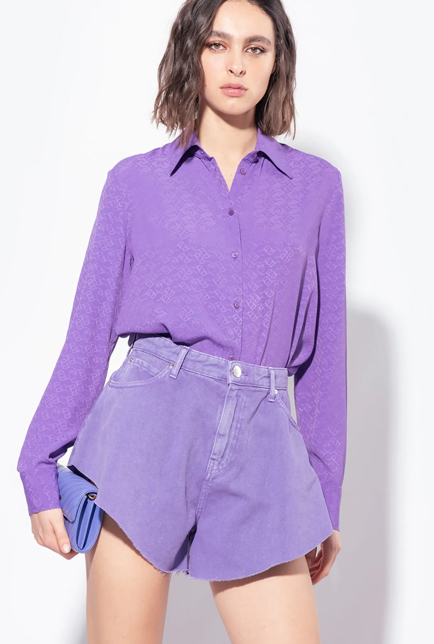 Jeans|PINKO Short Butterfly En Bull Lilas Lavande