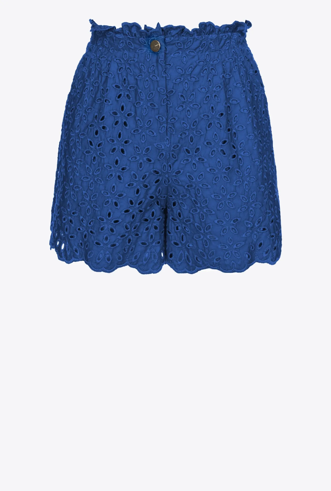 Tailleurs Et Ensembles|PINKO Short En Broderie Anglaise Bleu Surf Sur Le Web