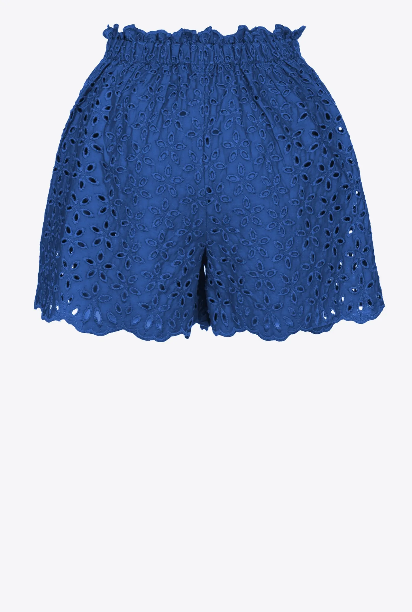 Tailleurs Et Ensembles|PINKO Short En Broderie Anglaise Bleu Surf Sur Le Web