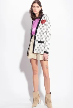 Tailleurs Et Ensembles|PINKO Short En Lin Stretch Beige Amande Glacee