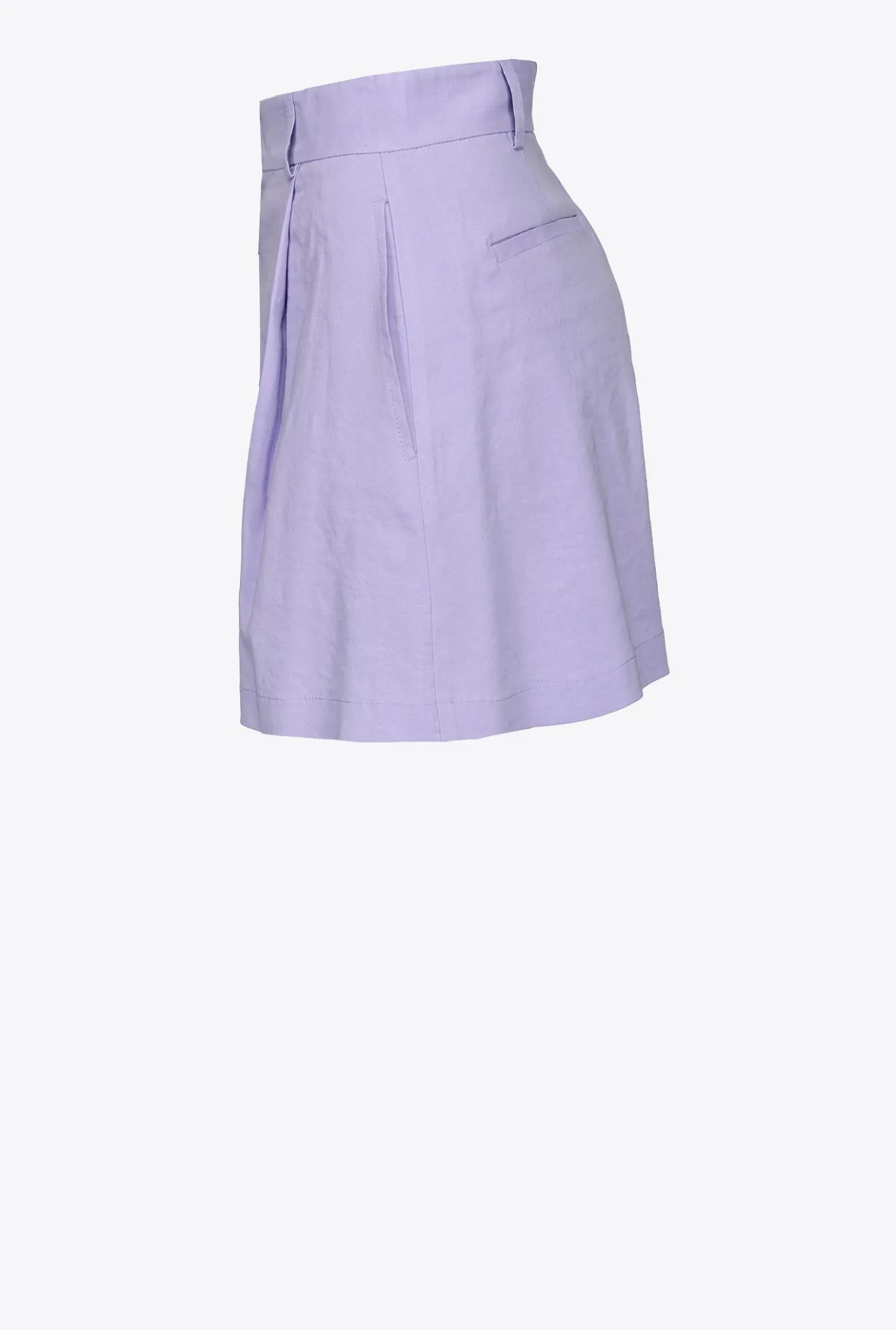 Tailleurs Et Ensembles|PINKO Short En Lin Stretch Orchidee Claire