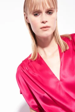 Tailleurs Et Ensembles|PINKO Short Fluide A Imprime Hibiscus Multi.Fuchsia/Rose