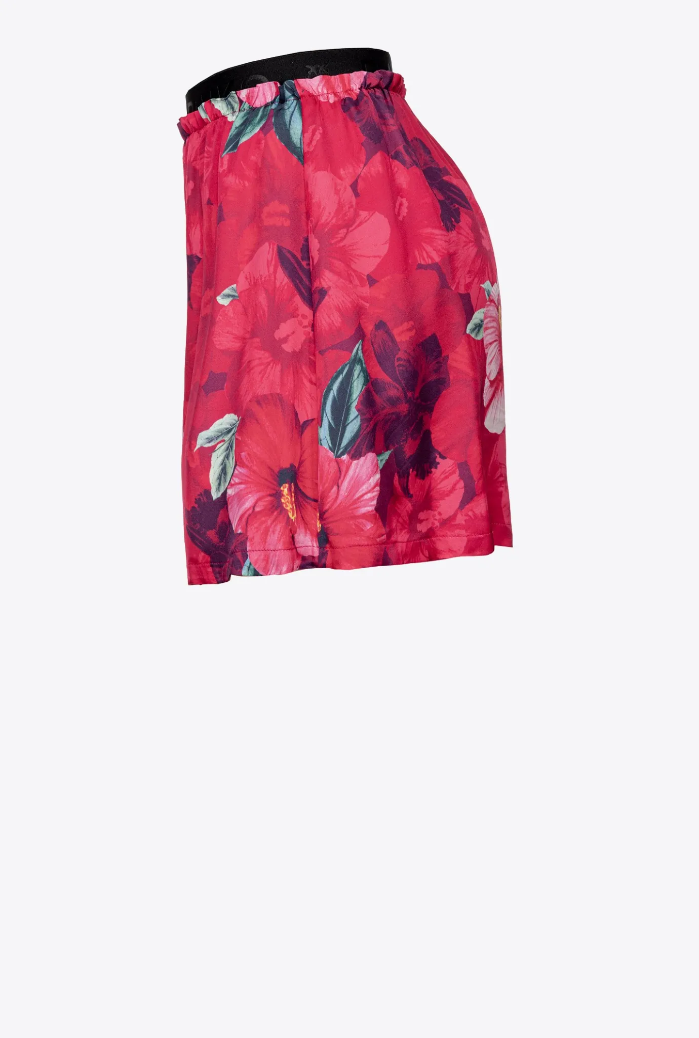 Tailleurs Et Ensembles|PINKO Short Fluide A Imprime Hibiscus Multi.Fuchsia/Rose