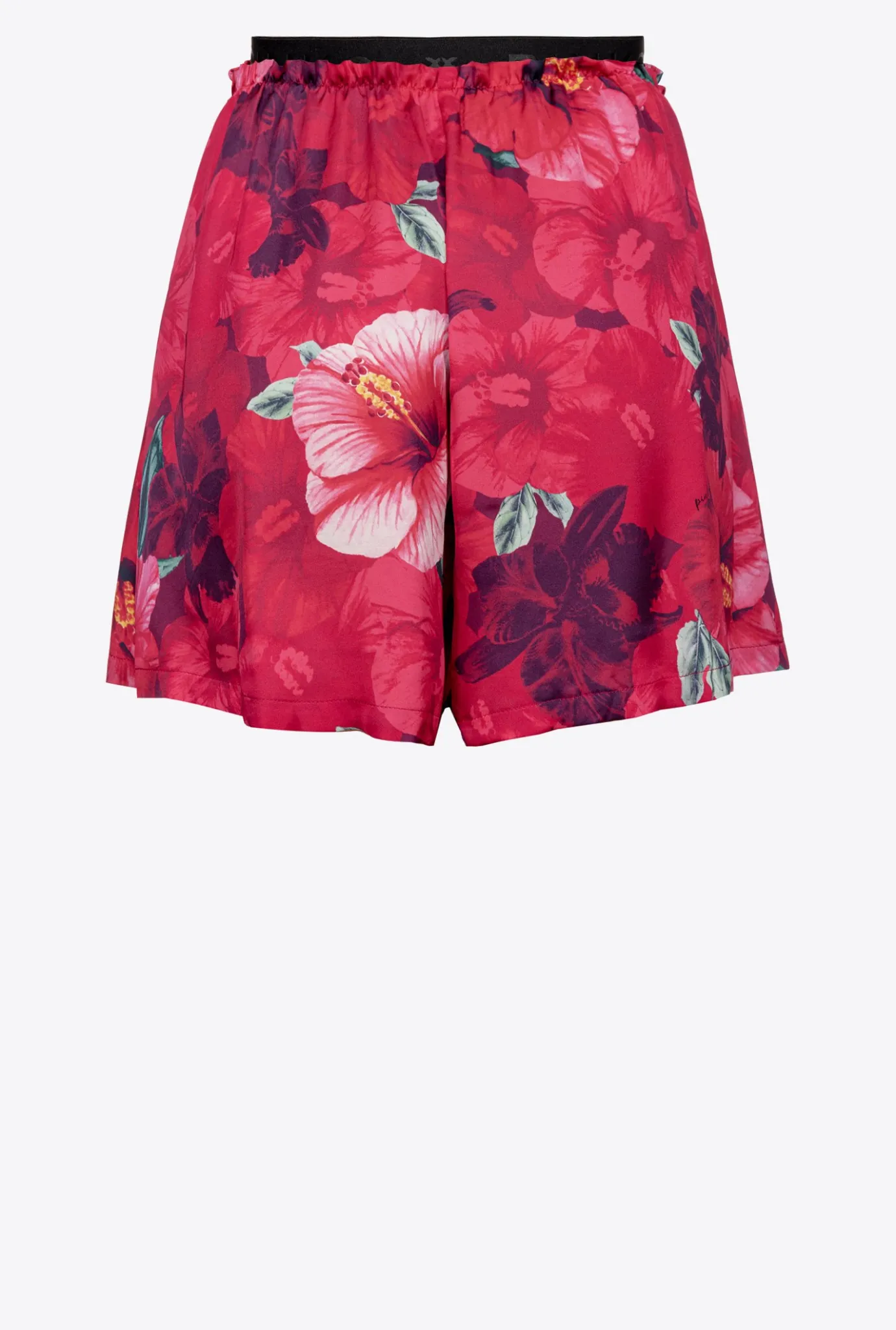 Tailleurs Et Ensembles|PINKO Short Fluide A Imprime Hibiscus Multi.Fuchsia/Rose