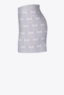 Tailleurs Et Ensembles|PINKO Short Monogram En Lurex Lilas/Blanc