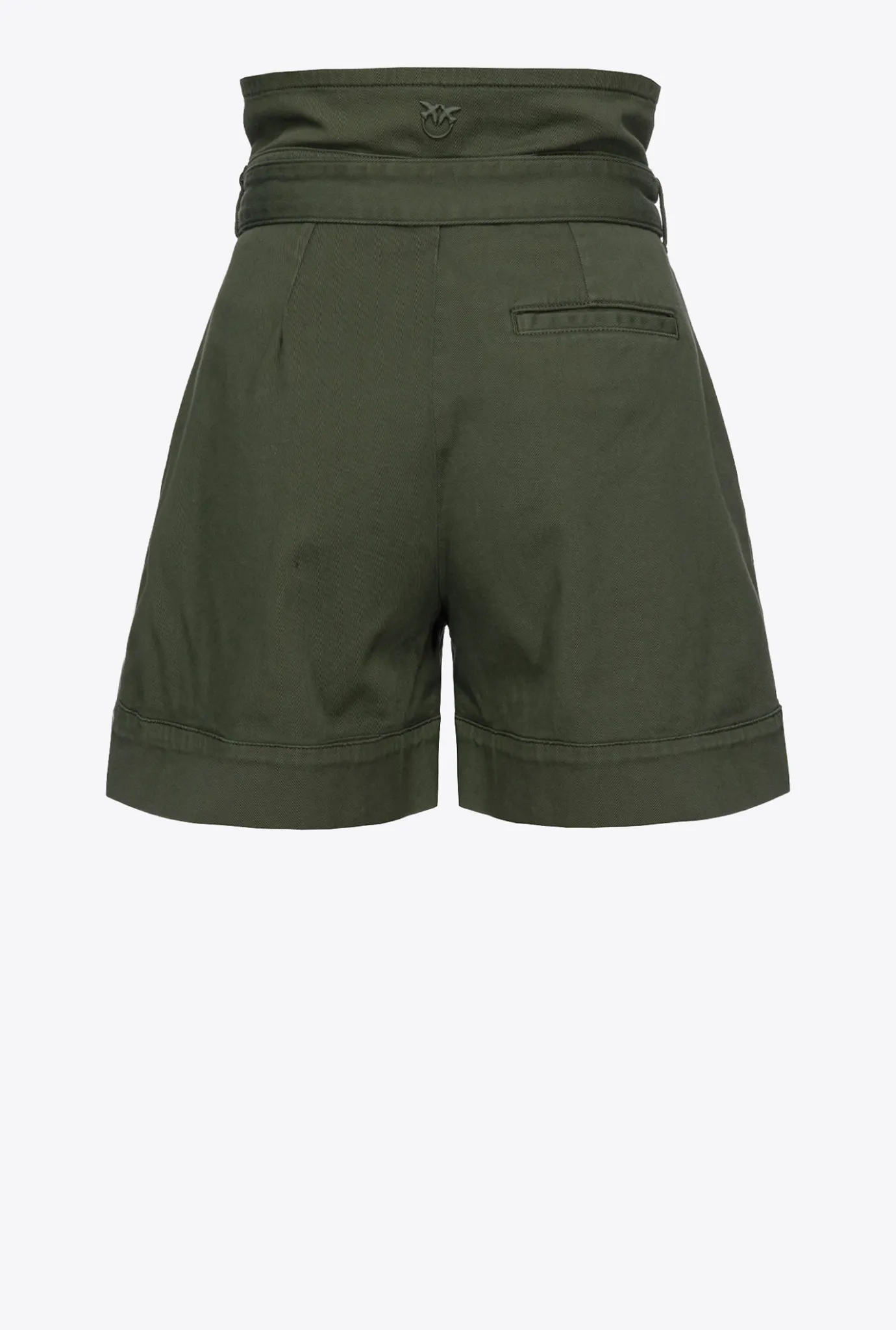 Jeans|PINKO Short Taille Haute Ceinture Vert Canon De Fusil