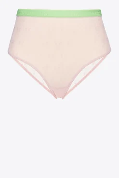 Lingerie|PINKO Slip En Dentelle Taille Haute Rose/Vert