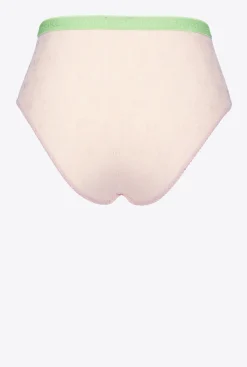 Lingerie|PINKO Slip En Dentelle Taille Haute Rose/Vert