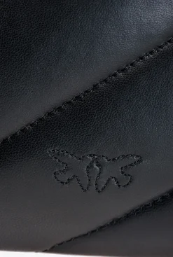 Sacs À Bandoulière|PINKO Small Twins Bag Maxi Quilt Noir-Vieil Or