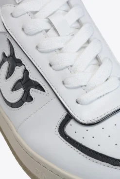 Chaussures|PINKO Sneakers Baskets A Empiecements Blanc/Noir