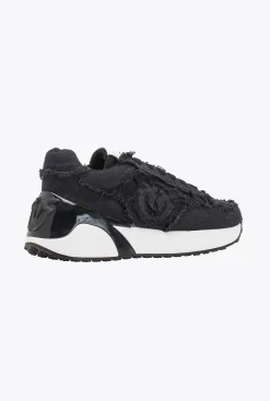 Chaussures|PINKO Sneakers En Denim Noir Limousine