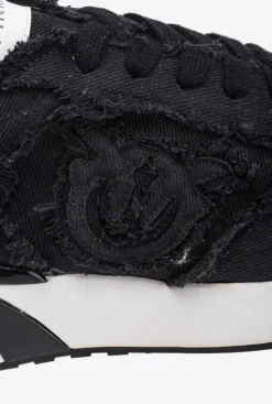 Chaussures|PINKO Sneakers En Denim Noir Limousine