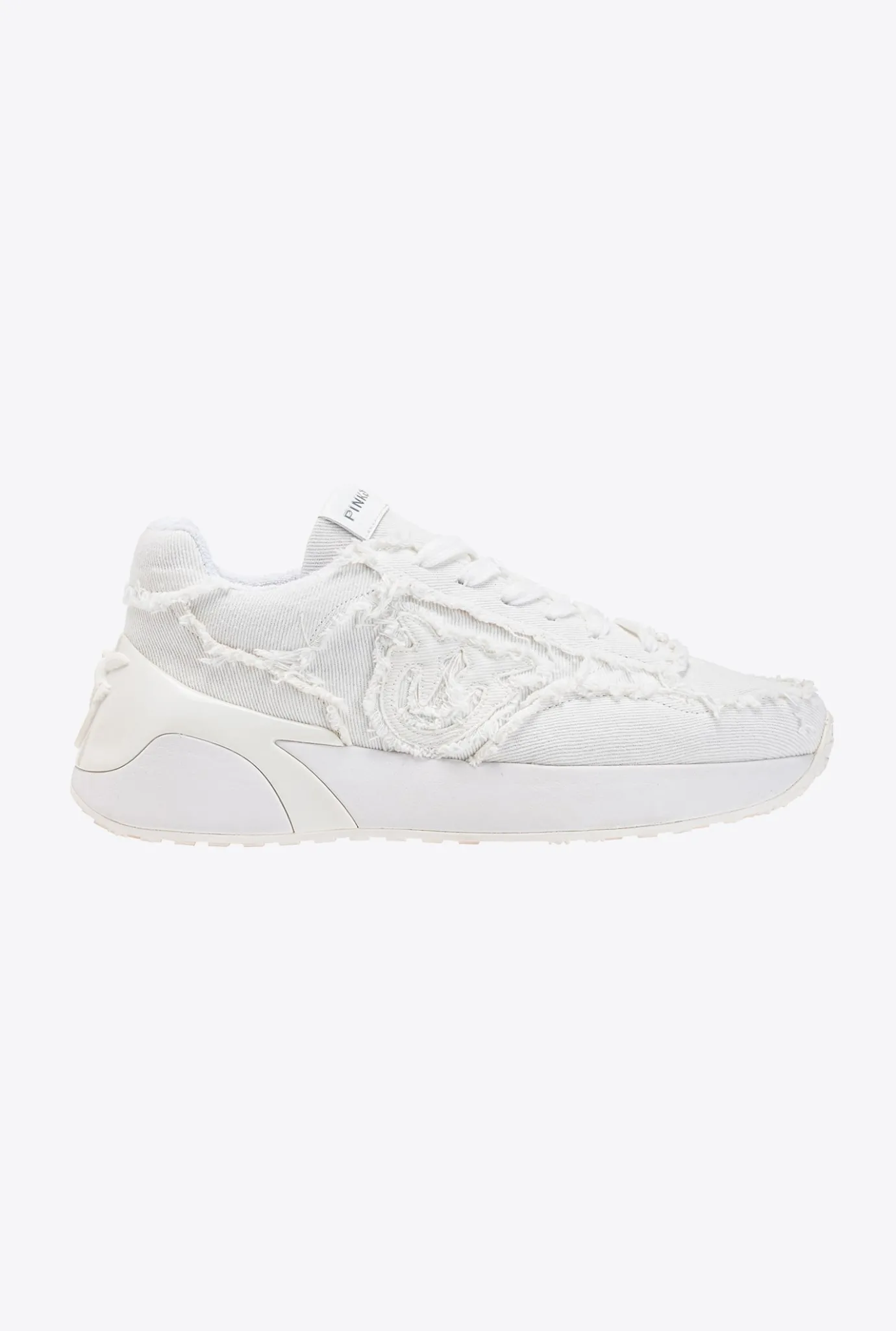 Chaussures|PINKO Sneakers En Denim Blanc + Blanc