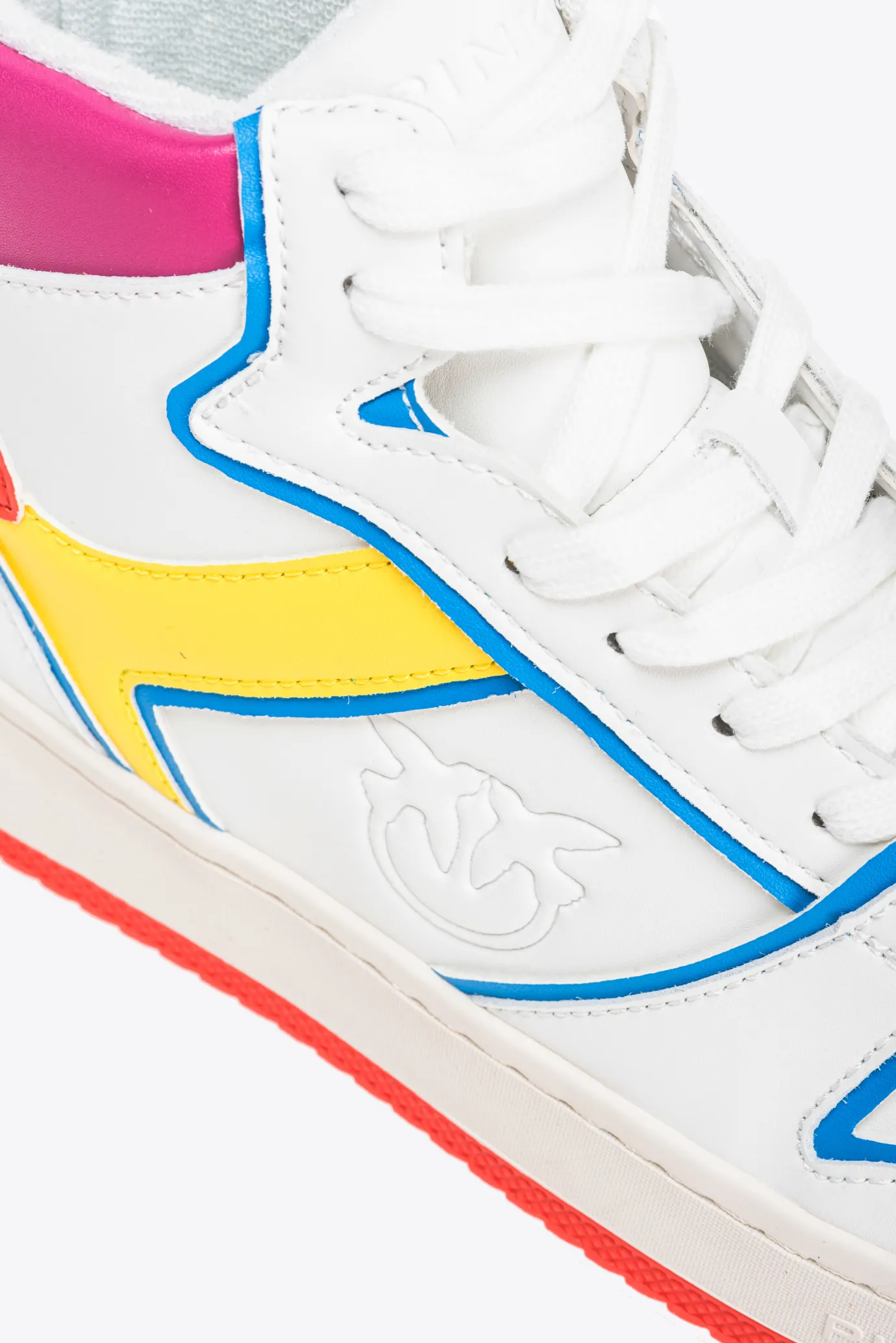 Chaussures|PINKO Sneakers Montantes | Acbc Blanc/Rouge/Bleu/Jaune