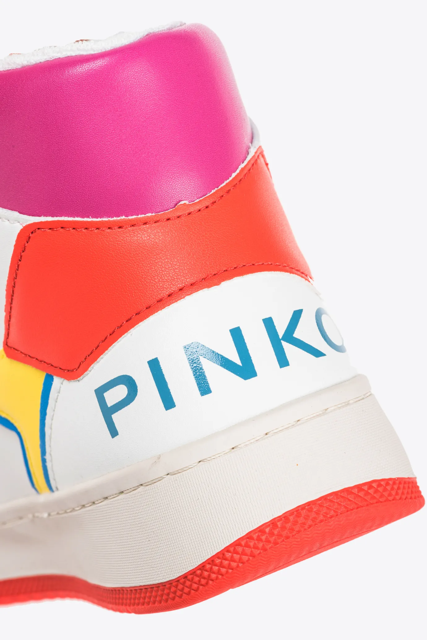 Chaussures|PINKO Sneakers Montantes | Acbc Blanc/Rouge/Bleu/Jaune