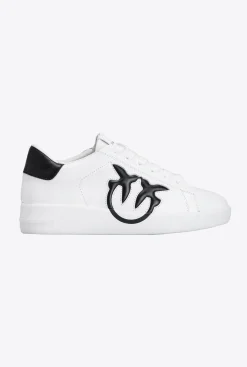 Chaussures|PINKO Sneakers Plates A Logo Blanc/Noir