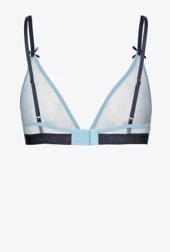 Lingerie|PINKO Soutien Gorge Triangle En Dentelle Bleu Ciel/Bleu