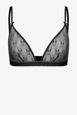 Lingerie|PINKO Soutien Gorge Triangle En Dentelle Noir Limousine