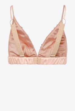 Tailleurs Et Ensembles|PINKO Soutien-Gorge Entierement Paillete Argent/Nude