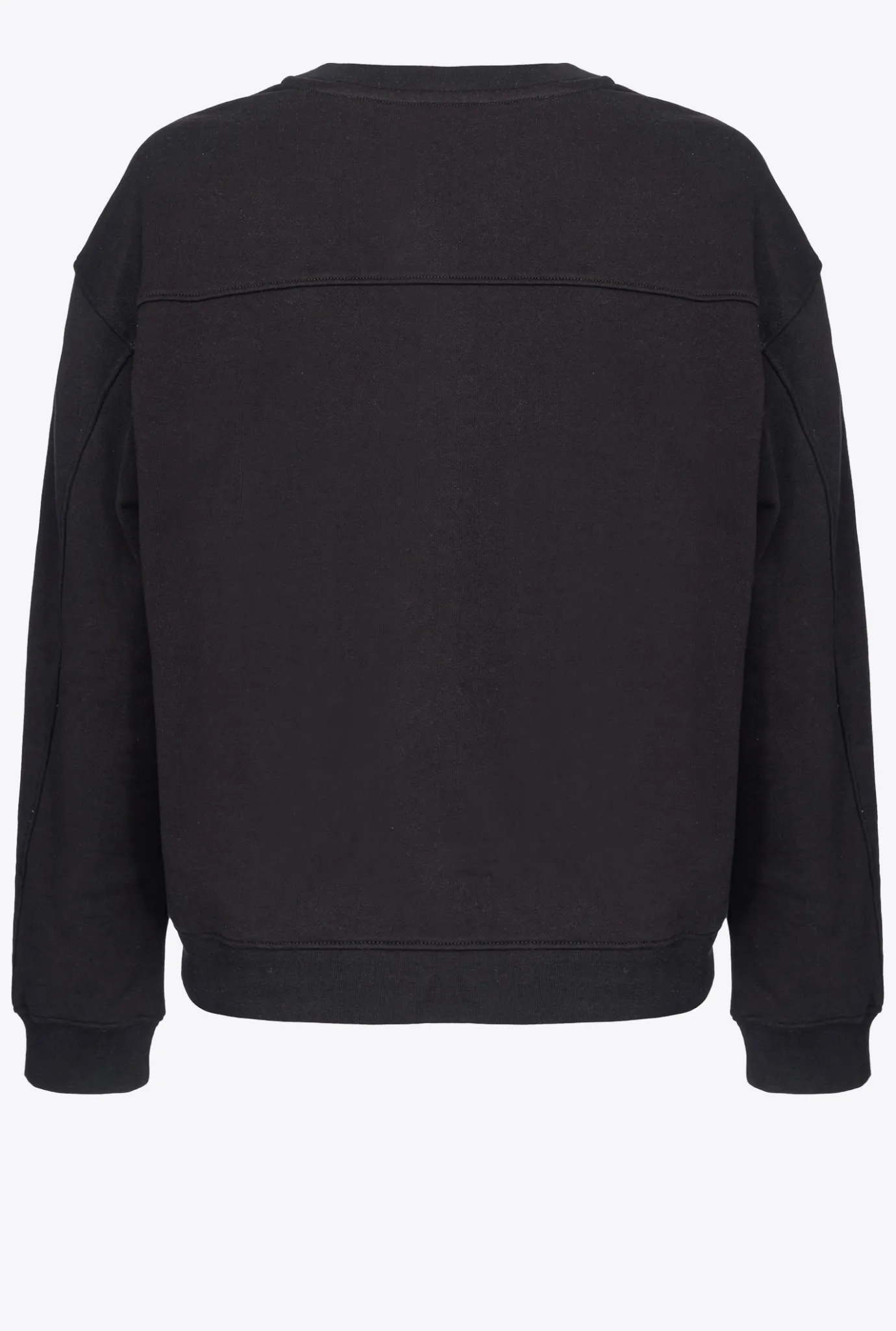 Pièces En Maille|PINKO Sweat-Shirt A Broderie Love Birds Noir Limousine