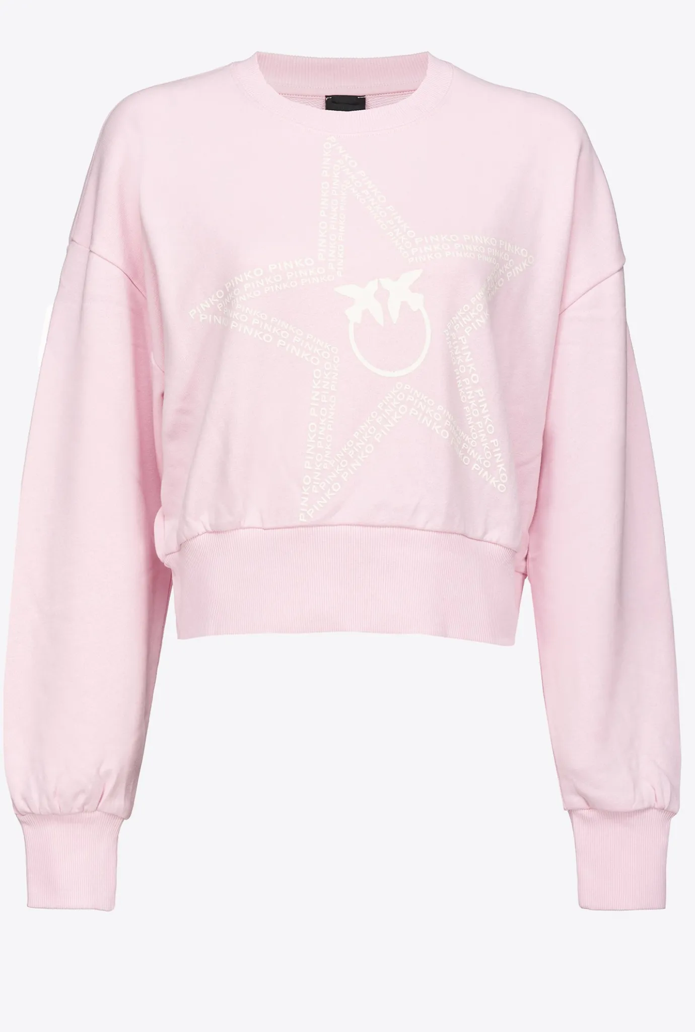 Pièces En Maille|PINKO Sweat-Shirt Court A Logo Etoile Lilas Poudre