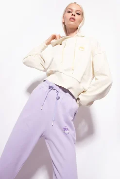 Tailleurs Et Ensembles|PINKO Sweat-Shirt Cropped A Logo Imprime Vert Pelouse