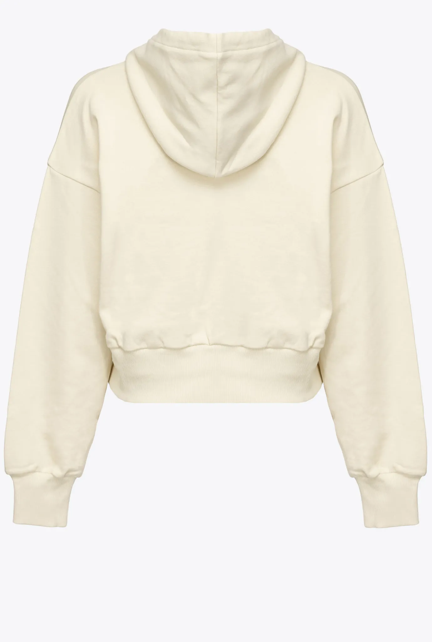 Tailleurs Et Ensembles|PINKO Sweat-Shirt Cropped A Logo Imprime Vert Pelouse
