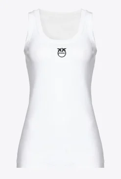 Topwear|PINKO Top A Broderie Blanc Brill.