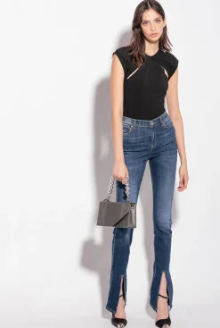 Topwear|PINKO Top A Decoupes Noir Limousine