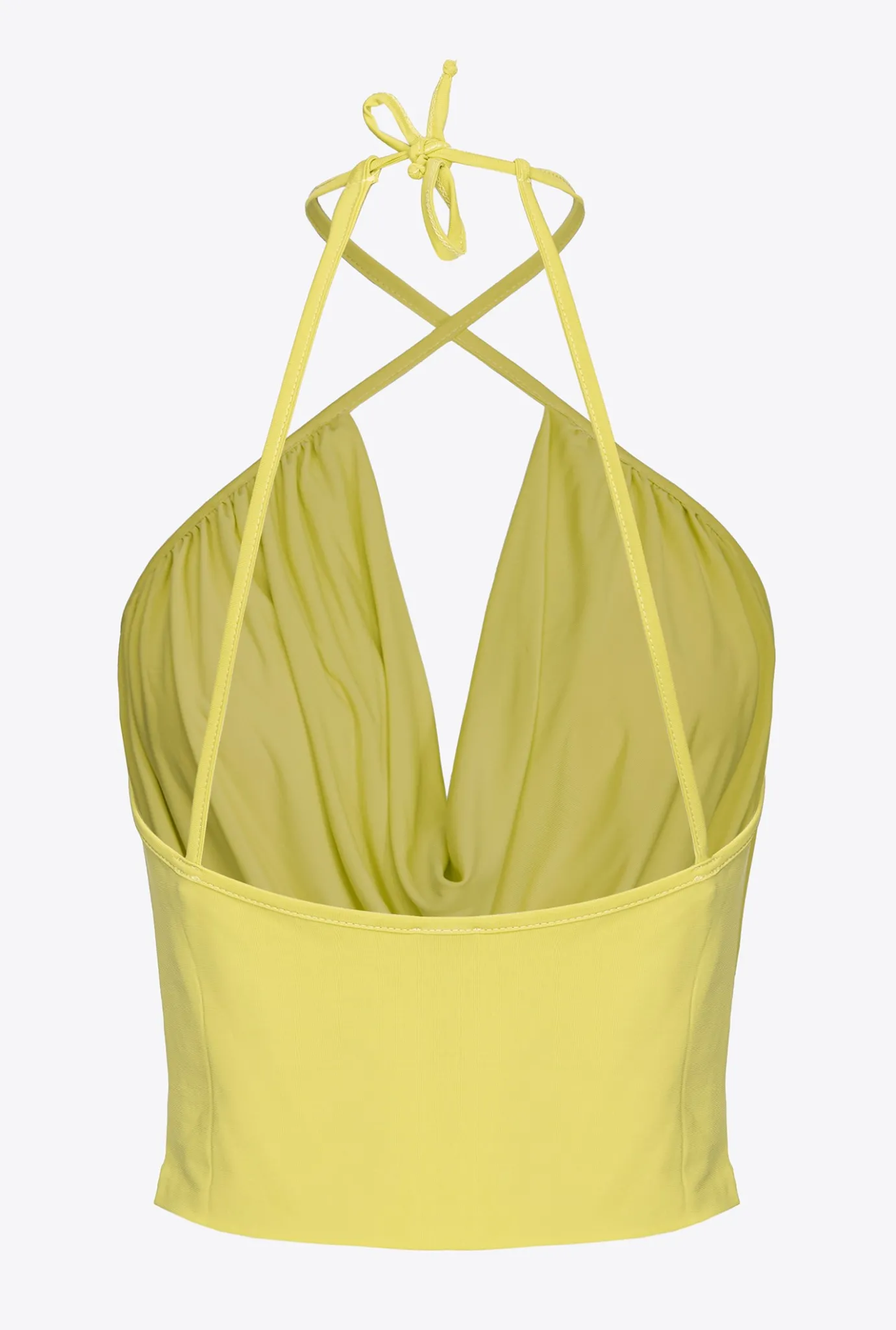 Topwear|PINKO Top A Encolure Americaine En Jersey Fluide Vert - Solfatare