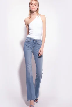 Topwear|PINKO Top Asymetrique Avec Broderie Blanc Brill.