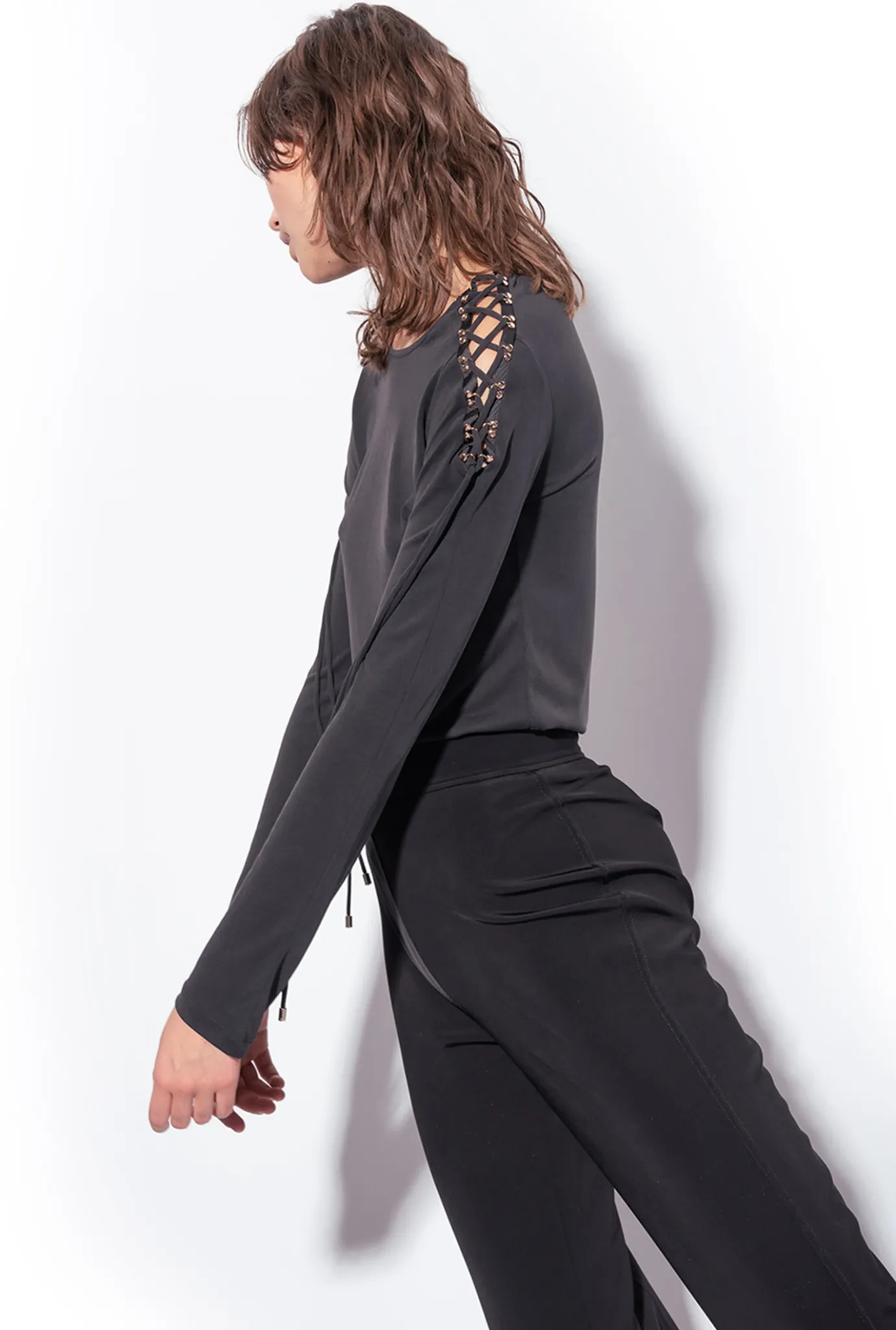 Topwear|PINKO Top Avec Cordons De Serrage Aux Epaules Noir Limousine