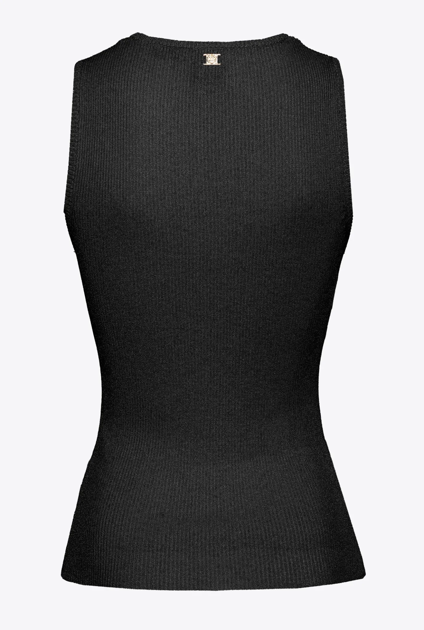 Pièces En Maille|PINKO Top Cotele A Lacets En Lurex Noir Limousine