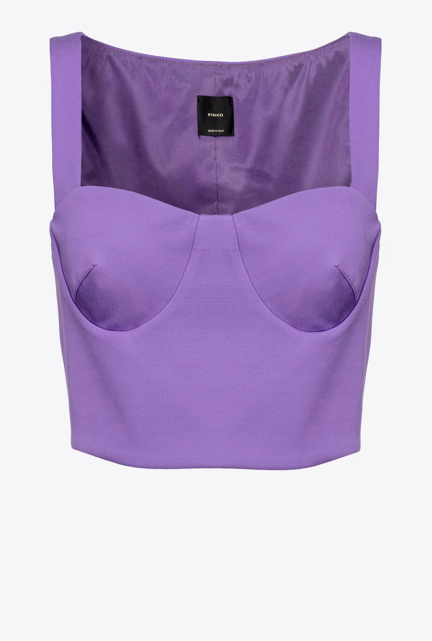 Topwear|PINKO Top Court Effet Scuba Lilas Lavande