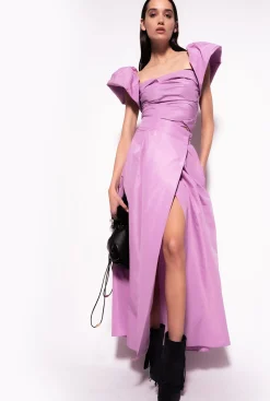 Tailleurs Et Ensembles|PINKO Top Court En Taffetas Orchidee