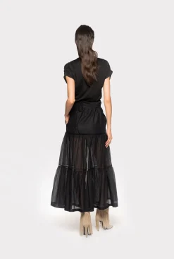Topwear|PINKO Top Croise A Decoupe Noir Limousine