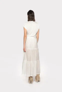 Topwear|PINKO Top Croise A Decoupe Blanc Immacule