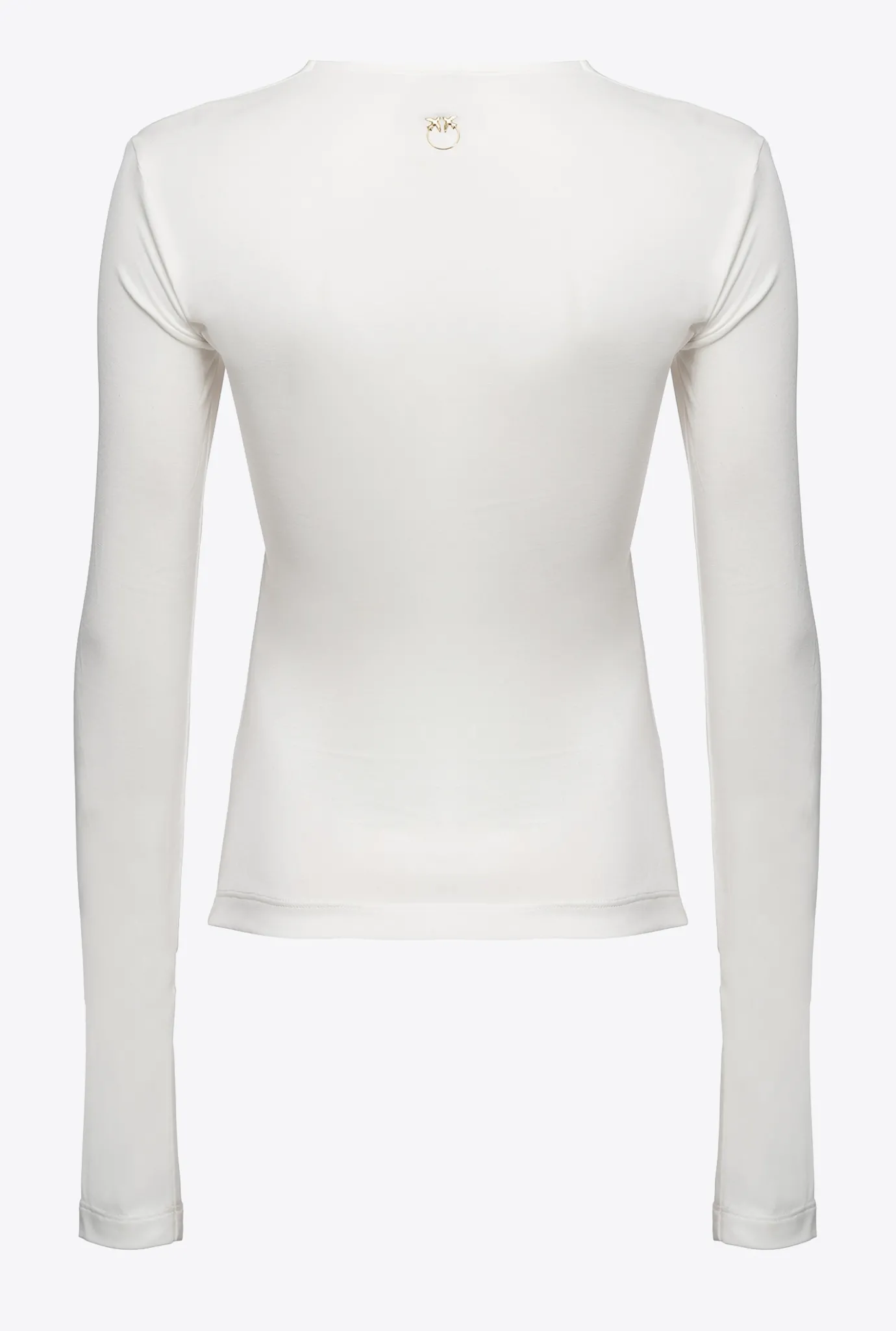 Pièces En Maille|PINKO Top Croise A Manches Longues Blanc Nimbus