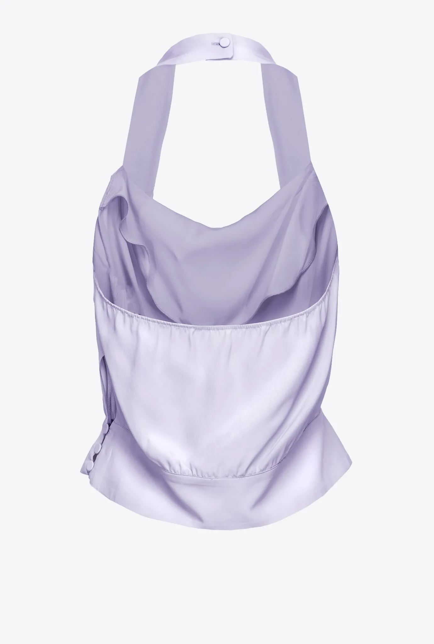 Tailleurs Et Ensembles|PINKO Top Dos Nu En Satin Lilas - Sorbet Clair