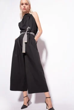 Tailleurs Et Ensembles|PINKO Top En Popeline Noir Limousine