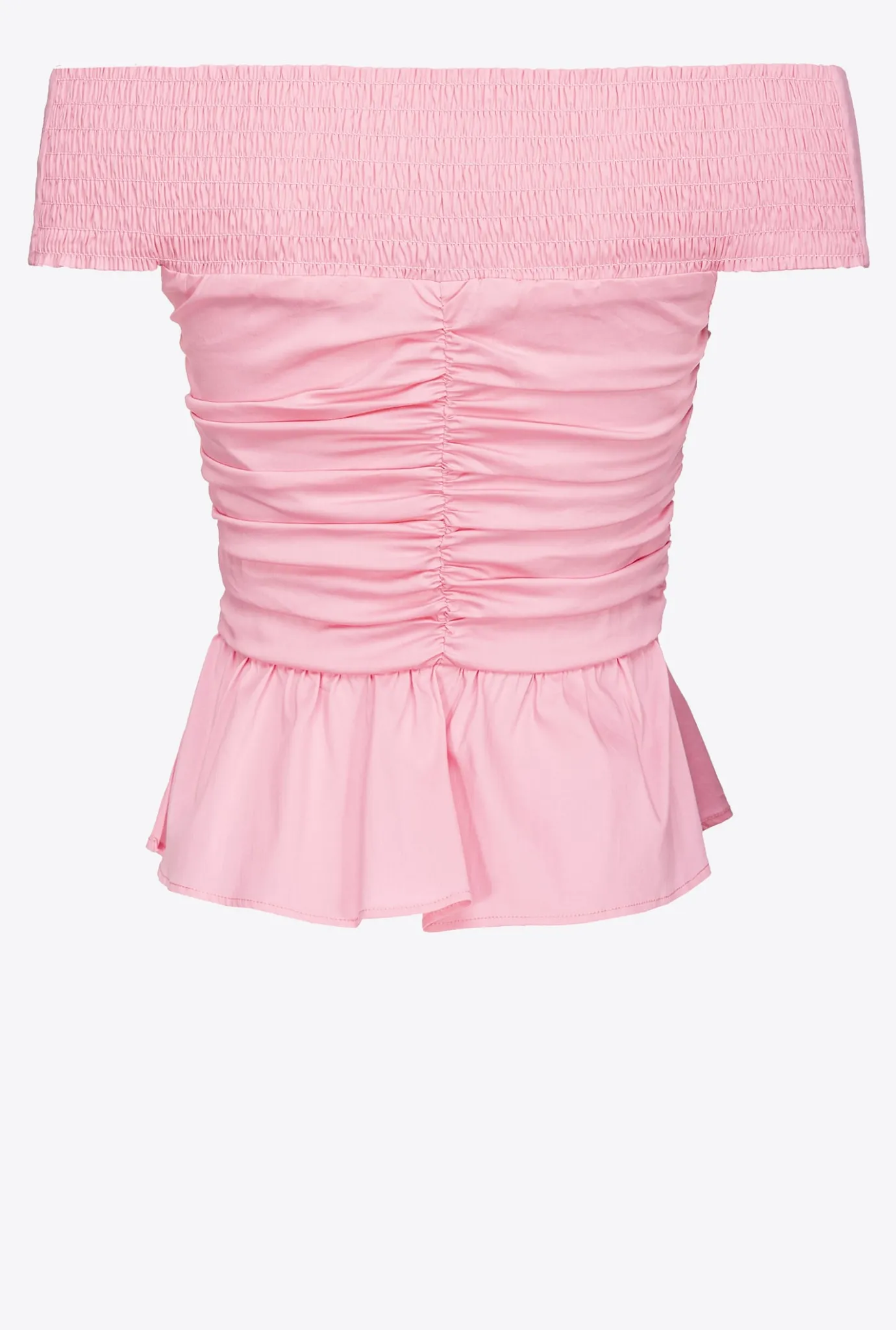 Topwear|PINKO Top En Popeline A Epaules Denudees Rose Marin