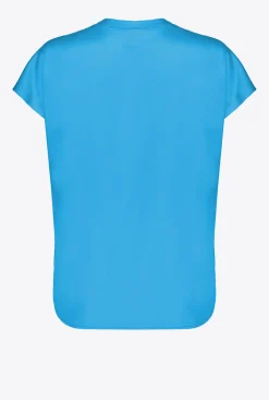 Topwear|PINKO Top En Satin Stretch Bleu Directoire