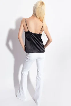 Tailleurs Et Ensembles|PINKO Top Lingerie A Dentelle Noir Limousine