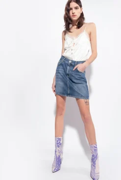 Topwear|PINKO Top Lingerie A Dentelle Blanc-Blanche-Neige