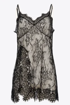 Topwear|PINKO Top Lingerie En Dentelle Noir/Beurre