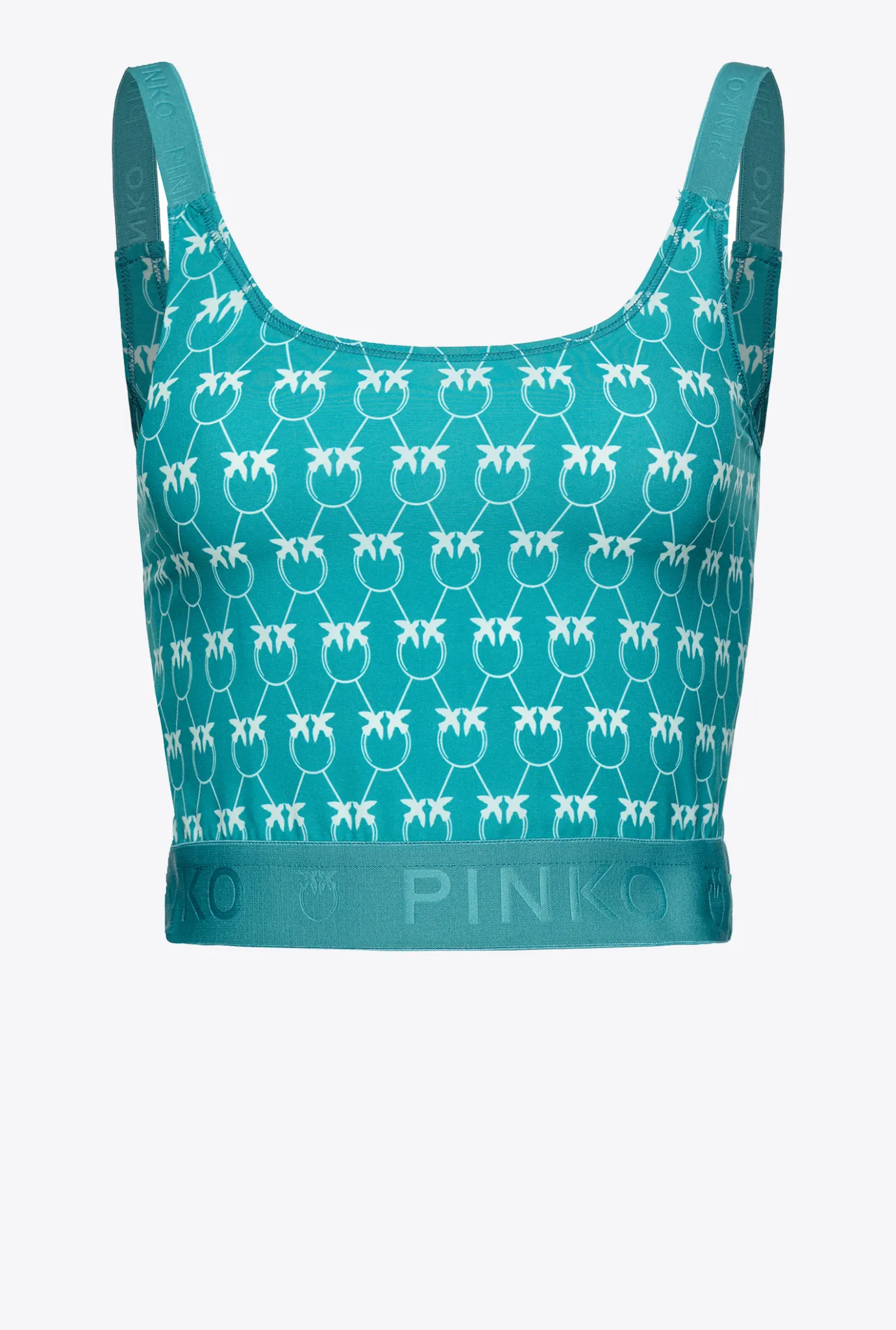 Topwear|PINKO Top Monogram Vert D’Eau/Vert